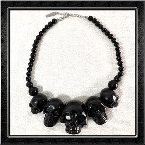 Kreepsville 666 Black Skull Necklace